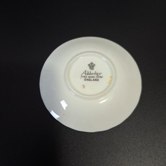 Adderley England Fine Bone China Floral Butter Pat Plate - Picture 6 of 6